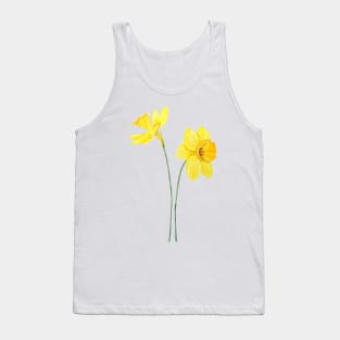 yellow daffodils watercolor painting Tank Top